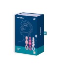 CONJUNTO DE 3 PLUGS ANALES BOOTY CALL SATISFYER COLORIDOS