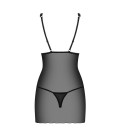 OBSESSIVE LUCITA CHEMISE AND THONG BLACK