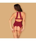 OBSESSIVE IVETTA CORSET AND THONG RED