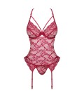 OBSESSIVE IVETTA CORSET AND THONG RED