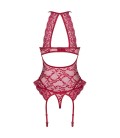 OBSESSIVE IVETTA CORSET AND THONG RED