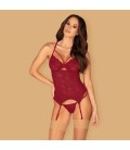 OBSESSIVE IVETTA CORSET AND THONG RED