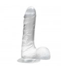 DILDO REAL RAPTURE FIRE PASSION 8'' TRANSPARENTE