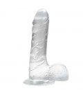 REAL RAPTURE FIRE PASSION DILDO 8'' CLEAR