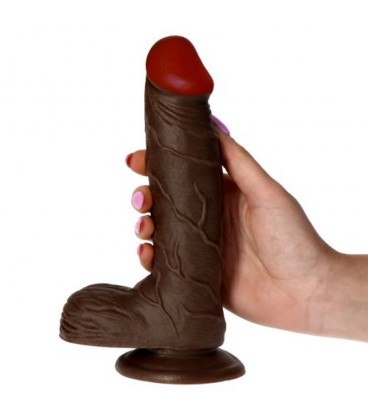 DILDO REALÍSTICO REAL RAPTURE EARTH FLAVOUR 7.5'' NEGRO