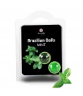 BOLAS LUBRICANTES BESABLES BRAZILIAN BALLS SABOR A MENTA 2 x 4GR