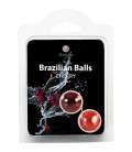 BOLAS LUBRIFICANTES BEIJÁVEIS BRAZILIAN BALLS SABOR A CEREJA 2 x 4GR