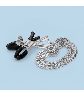 SILVER NIPPLE CHAIN CLAMPS CRUSHIOUS