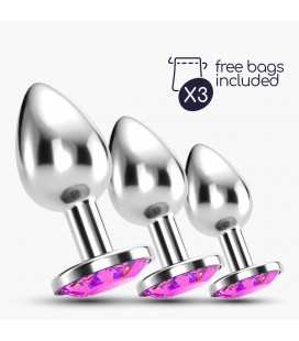 ANAL TRAIN TRIO BIJOU ROSA CRUSHIOUS CON BOLSAS INDIVIDUALES GRATIS