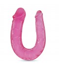 DEEP DIVER DILDO DOBLE CON LUBRICANTE ANAL 50ML CRUSHIOUS ROSA