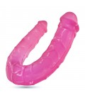 DEEP DIVER DILDO DOBLE CON LUBRICANTE ANAL 50ML CRUSHIOUS ROSA