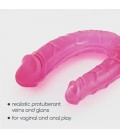 DEEP DIVER DILDO DOBLE CON LUBRICANTE ANAL 50ML CRUSHIOUS ROSA