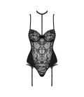 OBSESSIVE RAQUELIA CORSET AND THONG BLACK