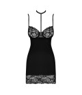 OBSESSIVE RAQUELIA CHEMISE AND THONG BLACK