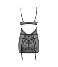 OBSESSIVE BASITTA CHEMISE AND THONG BLACK