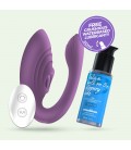 PLEASURISER RECHARGEABLE VIBRATOR WITH REMOTE CONTROL AND FREE WATERBASED LUBRICANT CRUSHIOUS