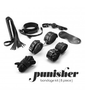 KIT BONDAGE PUNISHER COM 8 PEÇAS CRUSHIOUS