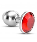 CRUSHIOUS BIJOU ANAL JEWEL PLUG RED LARGE WITH FREE VELVETY BAG