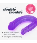 DILDO DUPLO DOUBLE TROUBLE CRUSHIOUS ROXO