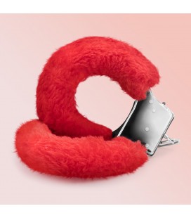 LOVE CUFFS FURRY HANDCUFFS CRUSHIOUS RED