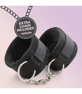 ESPOSAS DE VELCRO TOUGH LOVE CON CADENA DE 40CM EXTRA CRUSHIOUS NEGRAS