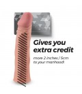 FUNDA DE PENE REALISTA CON EXTENSIÓN DE 2" THE MACHO CRUSHIOUS