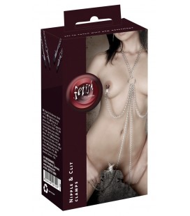 FETISH COLLECTION CHAIN WITH NIPPLE AND CLITORIS CLAMPS