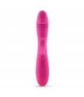 VIBRADOR RECARGABLE CON ESTIMULADOR DE CLÍTORIS BLOSSOMS ROSA FUERTE Y LUBRICANTE DE BASE AGUA INCLUIDO CRUSHIOUS