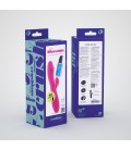 VIBRADOR RECARGABLE CON ESTIMULADOR DE CLÍTORIS BLOSSOMS ROSA FUERTE Y LUBRICANTE DE BASE AGUA INCLUIDO CRUSHIOUS