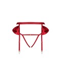 OBSESSIVE RUBINESA GARTER BELT AND CROTCHLESS THONG