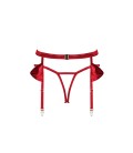 OBSESSIVE RUBINESA GARTER BELT AND CROTCHLESS THONG