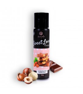 GEL LUBRIFICANTE COM SABOR A CHOCOLATE E AVELÃS SWEET LOVE SECRET PLAY 60ML