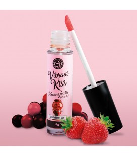 LIP GLOSS DE PASTILHA DE MORANGO VIBRANT KISS 6GR