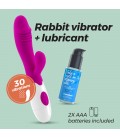 VIBRADOR COM ESTIMULADOR DE CLITÓRIS LOLLIPOP E LUBRIFICANTE À BASE DE ÁGUA INCLUÍDO CRUSHIOUS