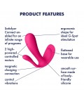 SATISFYER TOP SECRET + ANAL AND G-SPOT STIMULATOR WITH APP PINK