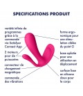 SATISFYER TOP SECRET + ANAL AND G-SPOT STIMULATOR WITH APP PINK