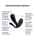 ESTIMULADOR DO PONTO-G E ANAL TOP SECRET + COM APP SATISFYER PRETO