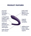 DOUBLE CLASSIC COUPLES VIBRATOR WITH USB CHARGER