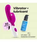 VIBRADOR CON ESTIMULADOR DE CLÍTORIS JIGGLIE Y LUBRICANTE DE BASE AGUA INCLUIDO CRUSHIOUS