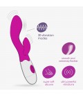 VIBRADOR CON ESTIMULADOR DE CLÍTORIS CHERIE Y LUBRICANTE DE BASE AGUA INCLUIDO CRUSHIOUS