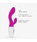 VIBRADOR CON ESTIMULADOR DE CLÍTORIS CHERIE Y LUBRICANTE DE BASE AGUA INCLUIDO CRUSHIOUS