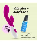 VIBRADOR CON ESTIMULADOR DE CLÍTORIS CHERIE Y LUBRICANTE DE BASE AGUA INCLUIDO CRUSHIOUS