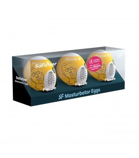 PACK DE 3 MASTURBADOR MASTURBATOR EGG FIERCE SATISFYER