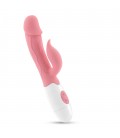 VIBRADOR CON ESTIMULADOR DE CLÍTORIS MOCHI ROSA Y LUBRICANTE DE BASE AGUA INCLUIDO CRUSHIOUS