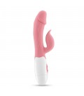 VIBRADOR CON ESTIMULADOR DE CLÍTORIS MOCHI ROSA Y LUBRICANTE DE BASE AGUA INCLUIDO CRUSHIOUS