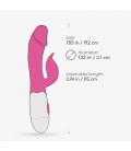 VIBRADOR CON ESTIMULADOR DE CLÍTORIS MOCHI ROSA Y LUBRICANTE DE BASE AGUA INCLUIDO CRUSHIOUS