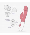 VIBRADOR CON ESTIMULADOR DE CLÍTORIS MOCHI ROSA Y LUBRICANTE DE BASE AGUA INCLUIDO CRUSHIOUS