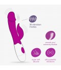 VIBRADOR CON ESTIMULADOR DE CLÍTORIS MOCHI MORADO Y LUBRICANTE DE BASE AGUA INCLUIDO CRUSHIOUS