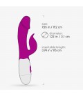 VIBRADOR CON ESTIMULADOR DE CLÍTORIS MOCHI MORADO Y LUBRICANTE DE BASE AGUA INCLUIDO CRUSHIOUS