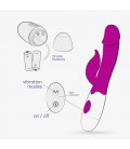 VIBRADOR CON ESTIMULADOR DE CLÍTORIS MOCHI MORADO Y LUBRICANTE DE BASE AGUA INCLUIDO CRUSHIOUS